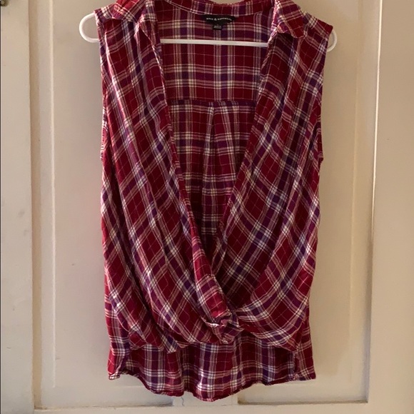 Rock & Republic Tops - Sleeveless plaid top
